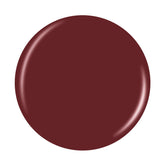 Dark red Eco Glaze Dolce Dahlia nail lacquer swatch displaying a smooth, glossy finish with a bold, intense color.